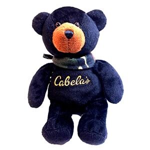 Cabela's Burt the Black Bear Beanbag Plush Stuffed Animal 8" Outdoors Gorp‎ Camo